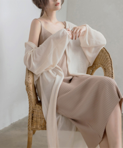 カーディガン ボリュームスリーブサマーニットロングガウンカーディガン Zozotown Paypayモール店 通販 Paypayモール