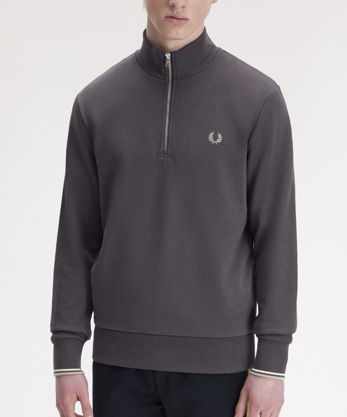 フレッドペリー ハーフジップ スウェット グレー　XL FRED PERRY（フレッドペリー） トレーナー スウェット Half Zip