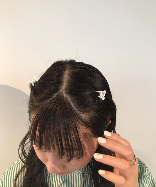 ヘアクリップ 専用ページ Wave ヘアクリップ <Beige×Marble> | Dinamis
