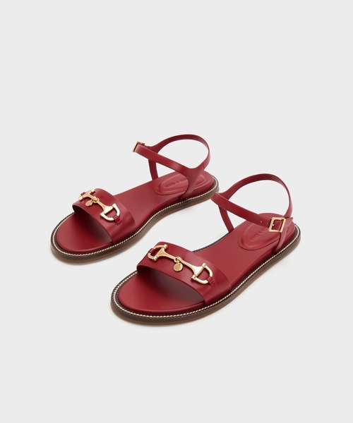 ホースビット サンダル CHARLES ＆ KEITH サンダル ホースビット チャームサンダル