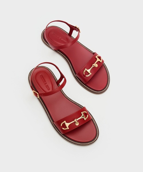 ホースビット サンダル CHARLES ＆ KEITH サンダル ホースビット チャームサンダル