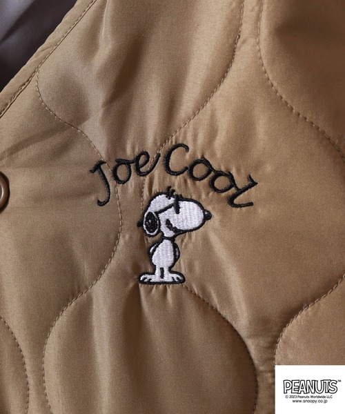 PEANUTS ジャケット ノーカラージャケット スヌーピー キルト