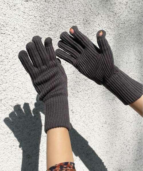 手袋 「HIKA」リブ編みGLOVE レディース メンズ : ZOZOTOWN Yahoo!店