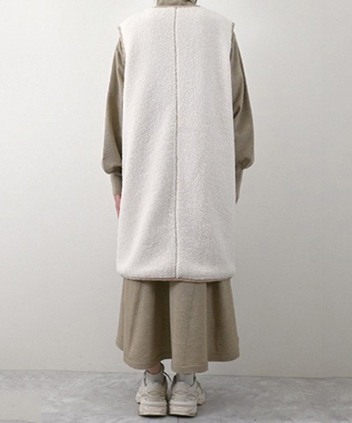 美品 yori ロングボア ジレ 36 ロングベスト ベスト オフホワイト 白 美品 yori ロングボア ジレ 36 ロングベスト ベスト オフホワイト 白