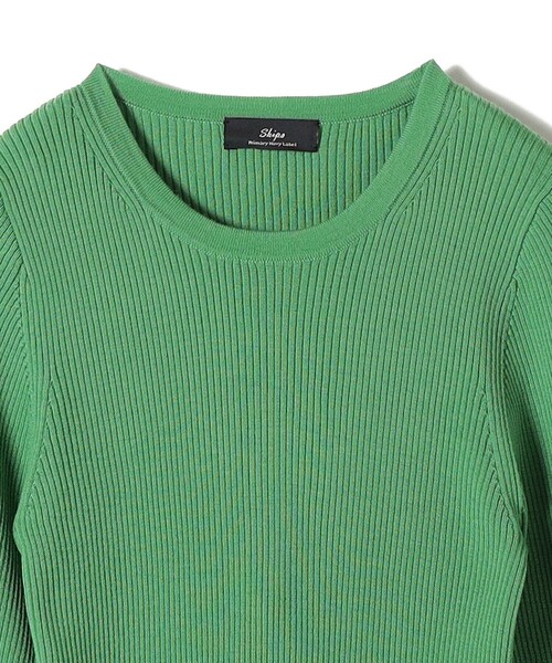 ニット セーター SHIPS Primary Navy Label:「手洗い可能」リブ クルーネック プルオーバー レディース SHIPS ニット セーター Primary Navy Label:「手洗い可能」リブ