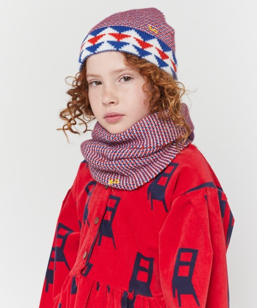 ニット帽 ニットキャップ BLUE KNITTED SET キッズ 子供 男の子 女の子の画像