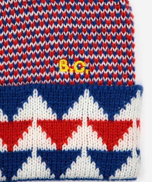 ニット帽 ニットキャップ BLUE KNITTED SET キッズ 子供 男の子 女の子の画像
