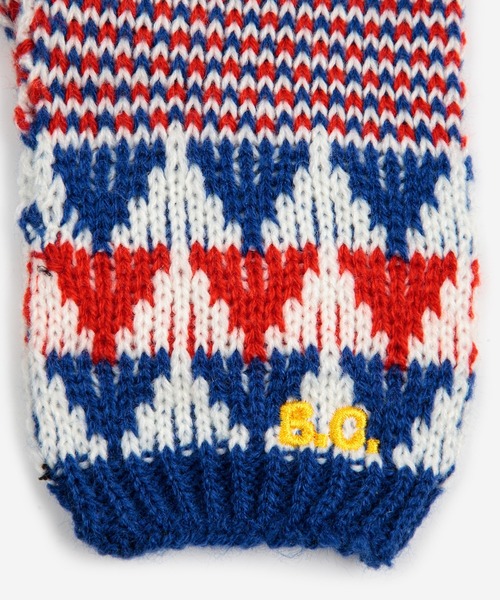 ニット帽 ニットキャップ BLUE KNITTED SET キッズ 子供 男の子 女の子の画像