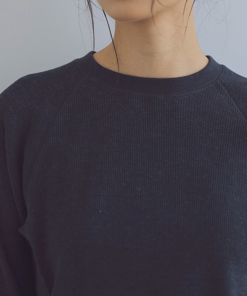 tシャツ C/W waffle crew neck pull(クルーネックワッフルプルオーバー) レディース DRESSLAVE tシャツ C/W waffle crew neck pull(クルーネック