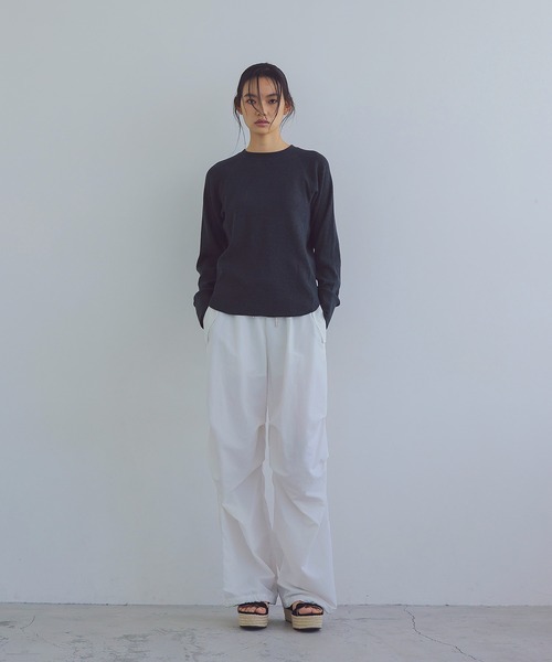 tシャツ C/W waffle crew neck pull(クルーネックワッフルプルオーバー) レディース DRESSLAVE tシャツ C/W waffle crew neck pull(クルーネック