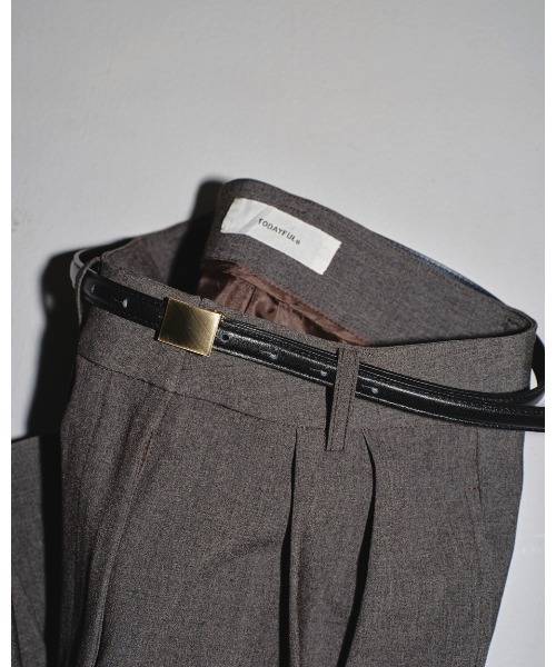 小物 TODAYFUL Square Plate Belt TODAYFUL/トゥデイフル】Square plate Belt/スクエアプレートベルト