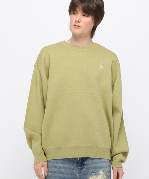 ニット セーター 「UNISEX」ALAND／Alogoニットクルーネック2 2105520 レディース メンズ