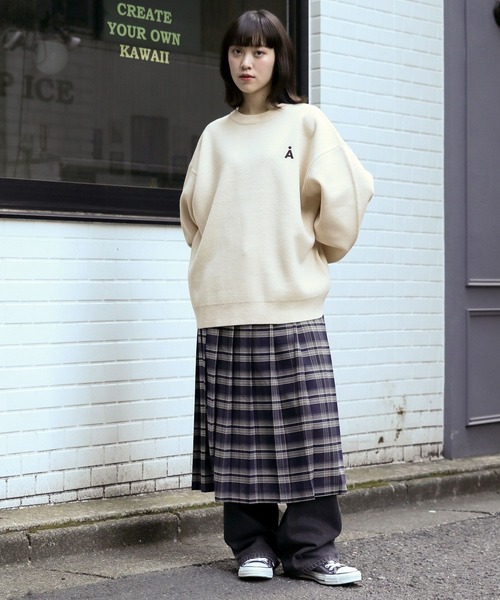 ニット セーター 「UNISEX」ALAND／Alogoニットクルーネック2 2105520 レディース メンズ セール】【UNISEX】ALAND／Alogoニットクルーネック2 2105520