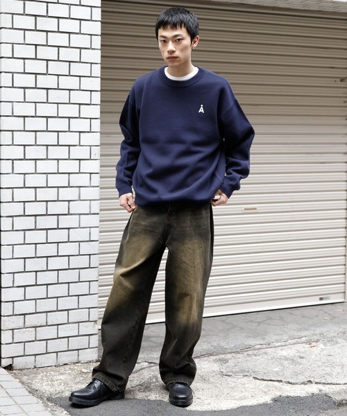 ニット セーター 「UNISEX」ALAND／Alogoニットクルーネック2 2105520 レディース メンズ セール】【UNISEX】ALAND／Alogoニットクルーネック2 2105520