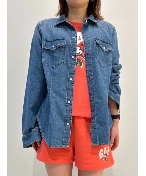 Gap ウエスタン ダウンシャツ(L) Gap公式オンラインストア | ウォッシュウェル フィット デニム