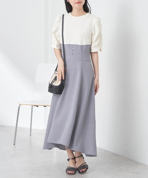 美品 allureville 24AW エコリブカットドッキングワンピース エコリブカットドッキングワンピース|allureville OFFICIAL SITE
