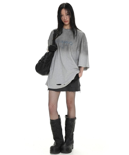 On グラデーション Tシャツ 新品タグ付き　メンズＳサイズ MASONPRINCE tシャツ オーバーサイズ ダメージ加工