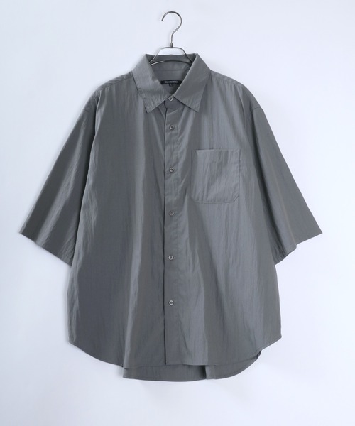 美品 THE SALVAGES ナイロンチェックシャツジャケットLサイズ ANPAS シャツ Nylon Fabric Water repellent Taslan Oversized