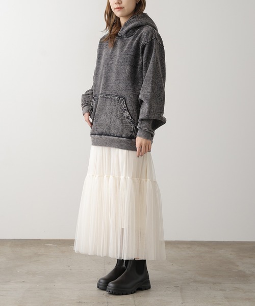 パーカー OVER SIZE HOODED T/SH オーバー サイズ フーディド Tシャツ レディース SLY パーカー OVER SIZE HOODED T/SH オーバー サイズ