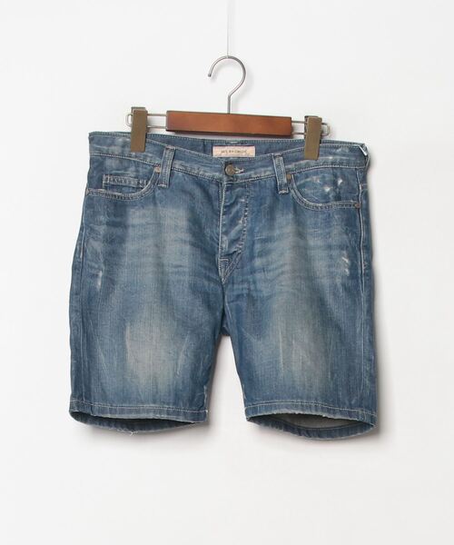 SEE BY CHLOE」 ワンポイントデニムショートパンツ 27 ブルー  