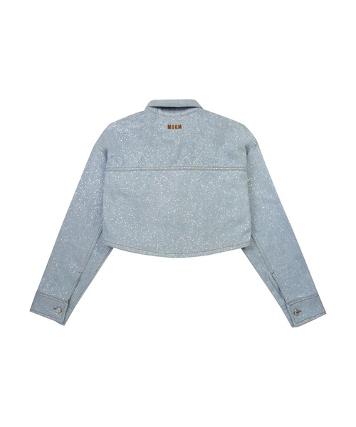 MSGM（エムエスジーエム） デニムジャケット gジャン DRIPPING SILVER 