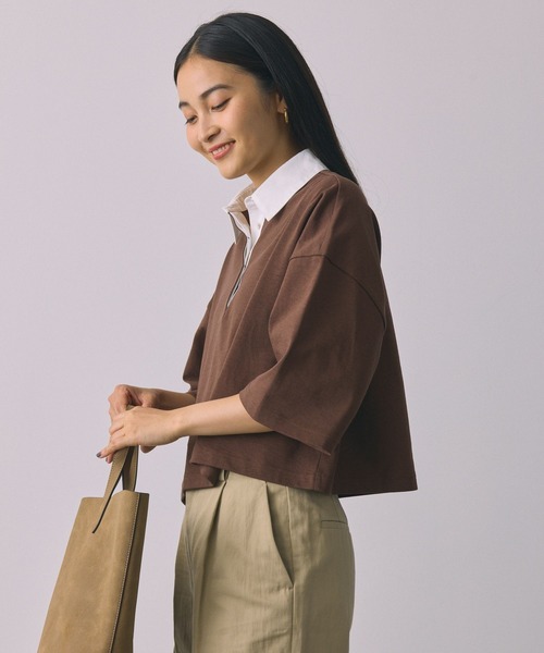 ラガーショートプルオーバー BABYLONE tシャツ ラガーショートプルオーバー レディース