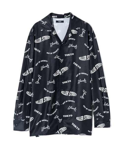 定価2.6万 glamb タイポグラフィシャツ　レッド 定価2.6万 glamb タイポグラフィシャツレッド