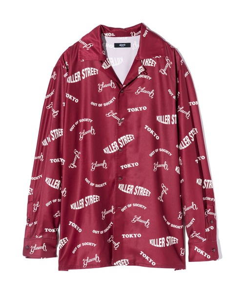 定価2.6万 glamb タイポグラフィシャツ　レッド 定価2.6万 glamb タイポグラフィシャツ レッド - メルカリ