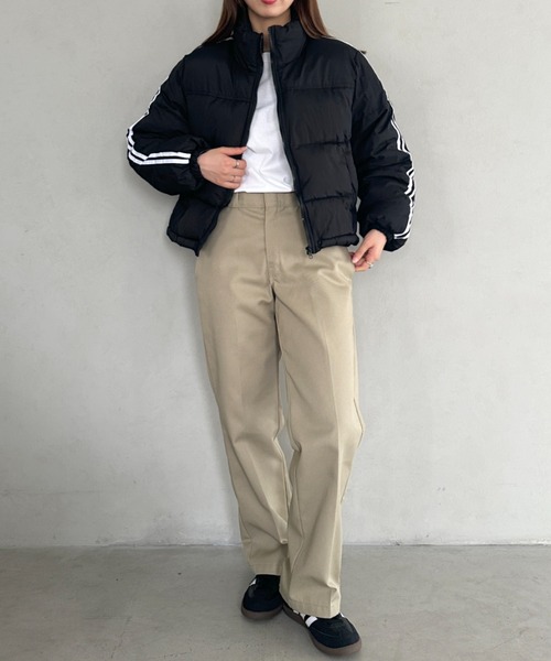 DIEGO MAラインジュード付き袖口ニットダウンコートMオフホワイト