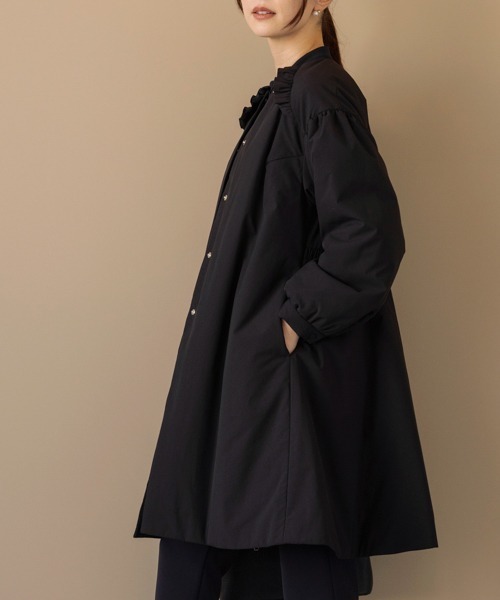 スマートティアードコート　sono Sono（ソーノ） ノーカラーコート コート 「SONO/ソーノ」「SONO NAVY