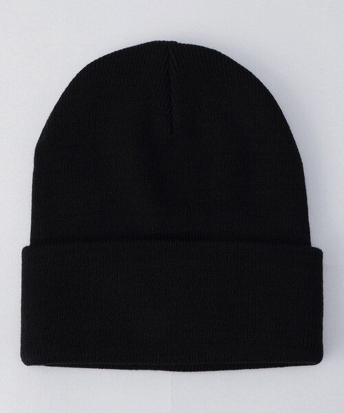 黒ニット帽 ポップなロゴ刺繍付き 黒ニット帽 ポップなロゴ刺繍付き HIDE AND SEEK - Cursive Logo Knit