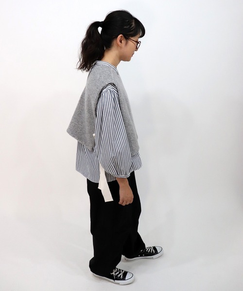 ベスト ジレ bunnies vest「マフラー付きベスト」 レディース haupia ベスト ジレ bunnies vest「マフラー付きベスト