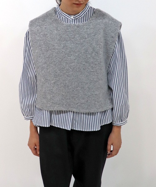haupia ベスト ジレ bunnies vest「マフラー付きベスト