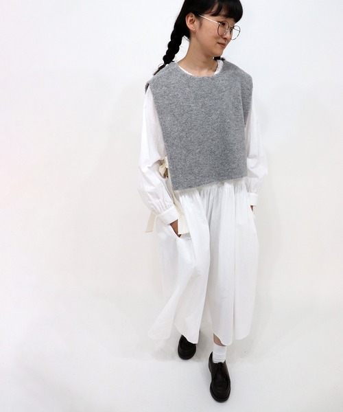 ベスト ジレ bunnies vest「マフラー付きベスト」 レディース haupia ベスト ジレ bunnies vest「マフラー付きベスト