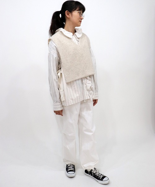 ベスト ジレ bunnies vest「マフラー付きベスト」 レディース haupia ベスト ジレ bunnies vest「マフラー付きベスト