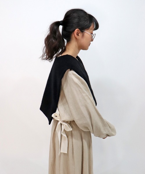 haupia ベスト ジレ bunnies vest「マフラー付きベスト