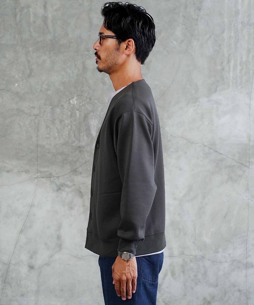 JIGGYS SHOP カーディガン ダブルフェイスウォッシャブルカーディガン