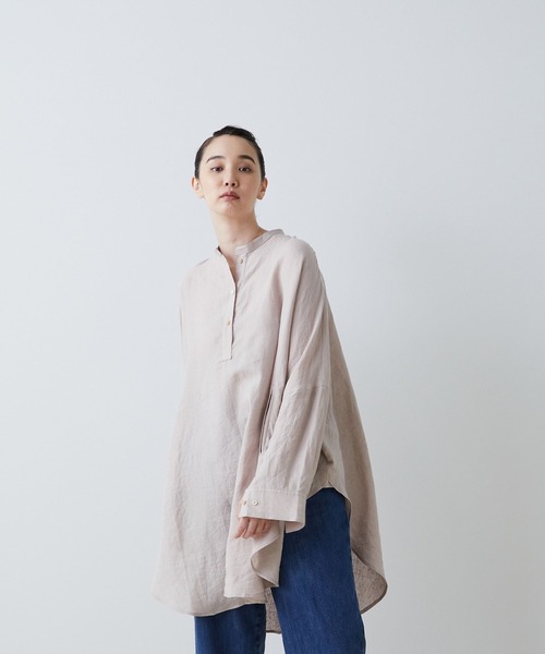 「conges payes ADIEU TRISTESSE」 長袖ブラウス 38 ピンクベージュ レディース