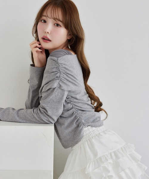 one after another NICE CLAUP tシャツ オフショルカット