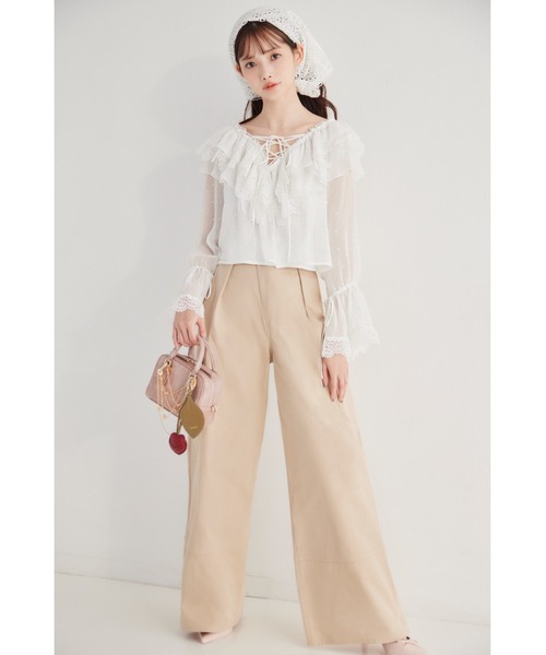 SNIDEL｜バリエレースブラウス | Rakuten Fashion(楽天