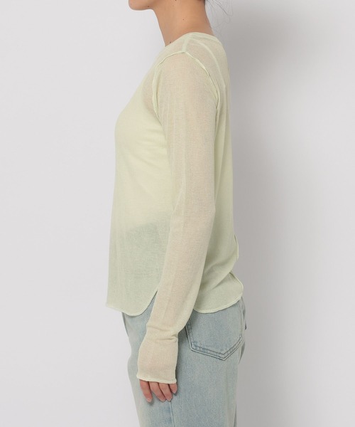 LOWRYS FARM（ローリーズファーム） tシャツ シアーメロータイトLS