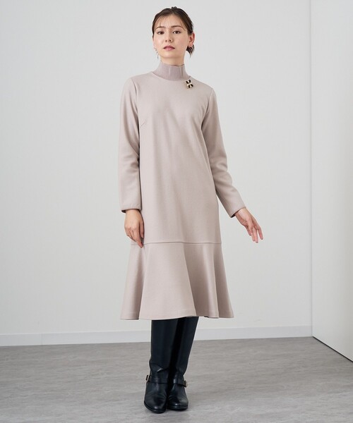 ANAYI ワンピース　38 ANAYI（アナイ） 長袖ワンピース 38 グレー レディース : ZOZOTOWN