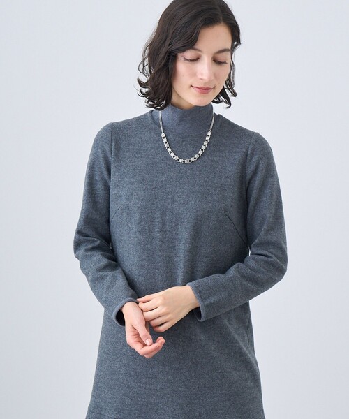 ANAYI グレイのワンピース　サイズ38 ANAYI（アナイ） 長袖ワンピース 38 グレー レディース : ZOZOTOWN