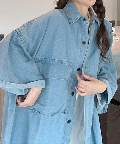 Sally Lunn ブラウス シャツ オーバーサイズデニムシャツ レディース
