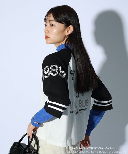 ANGEL BLUE（アパレル） tシャツ BLUEラグラン配色プルオーバー