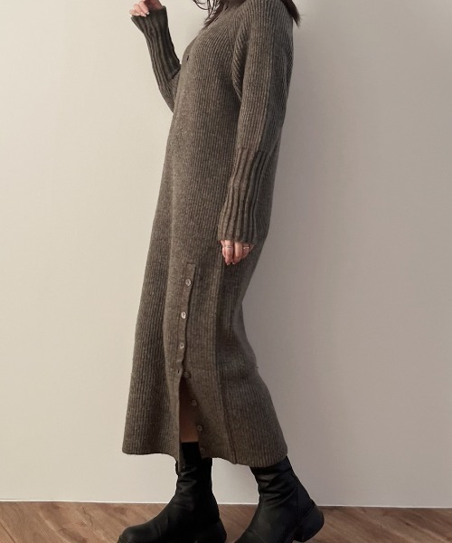 「Reurie'」 ニットワンピース FREE ブラック レディース_画像8