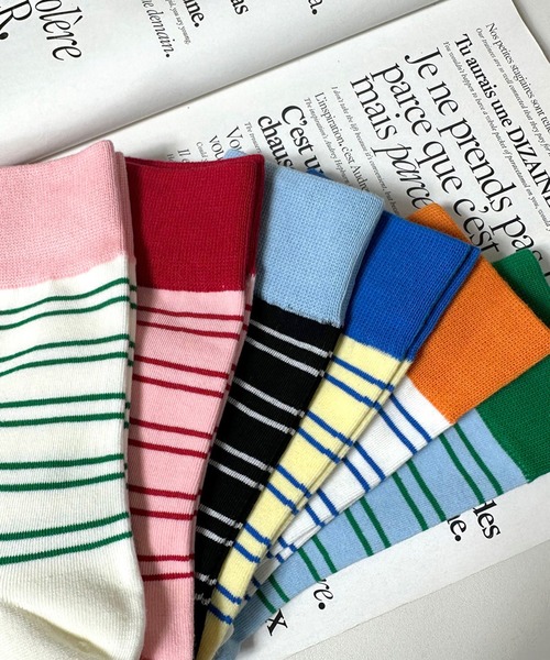 CRB 靴下 ボーダーソックス レディース : ZOZOTOWN Yahoo!店 - 通販