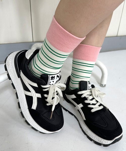 CRB 靴下 ボーダーソックス レディース : ZOZOTOWN Yahoo!店 - 通販