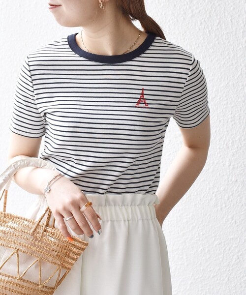 PETIT BATEAU tシャツ 「SHIPS any別注」PETIT BATEAU: ロゴ