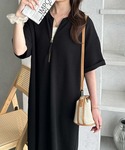 ワンピース 半袖 「接触冷感付き」前後2WAY...の詳細画像2